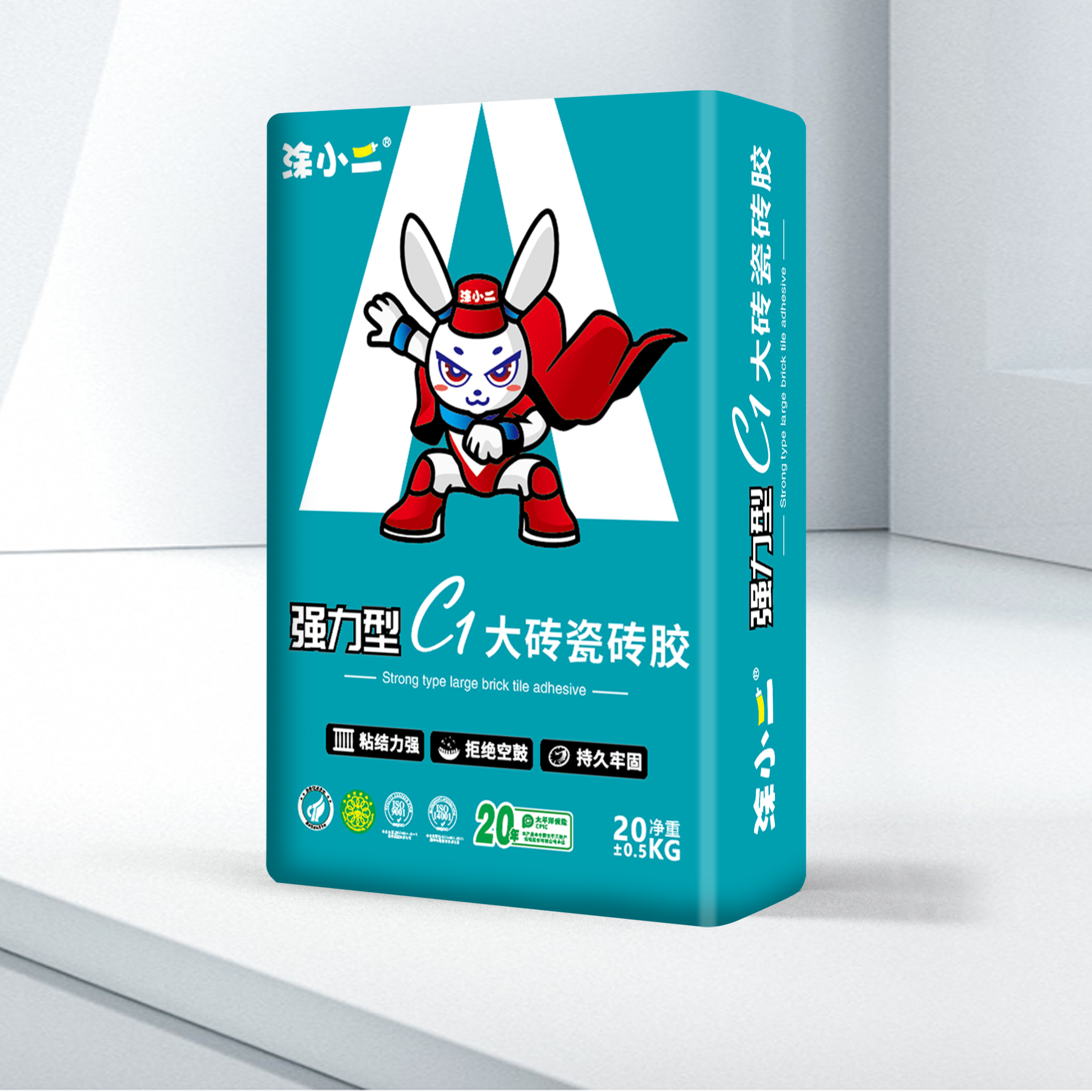 涂小二强力型C1大砖瓷砖胶产品图